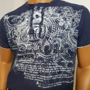 Modern Culture Short Sleeve Henley Shirt Medium